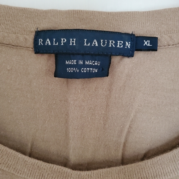 Ralph Lauren tan Tokyo short sleeve graphic tee women's size XL - Picture 3 of 3